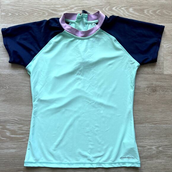 Eddie Bauer Rash Guard Short Sleeve Kids-Size L 14/16 - Picture 1 of 8